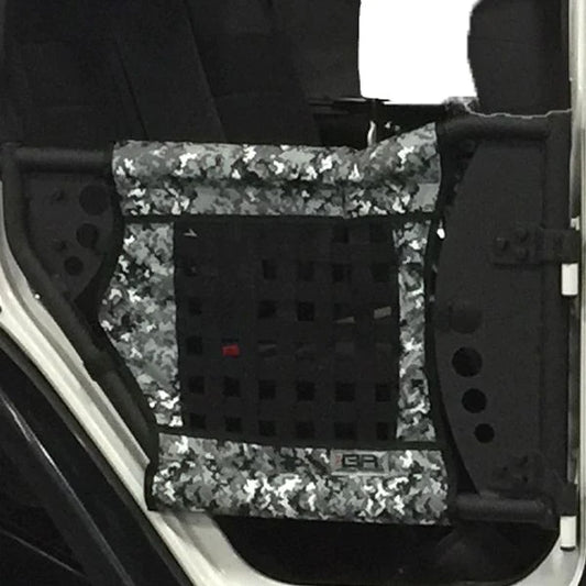 2007-2018 Jeep Wrangler Door Accessories Grey Camo Webbing For Rear (Pair)