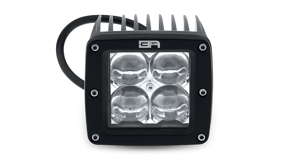 Cube Led Light Spot Pair With Wire Harness